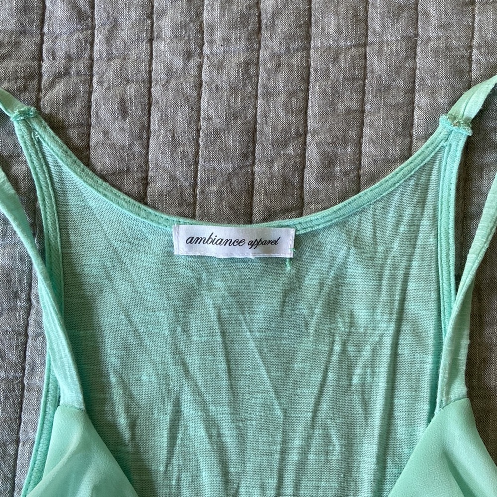 Mint Ruffled Tank- Size S - Picture 4 of 4
